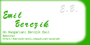 emil berczik business card